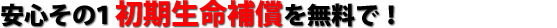 安心その１初期生命補償を無料で！